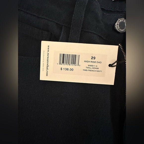 WeWoreWhat, High rise twill denim dad jeans. - Picture 8 of 11